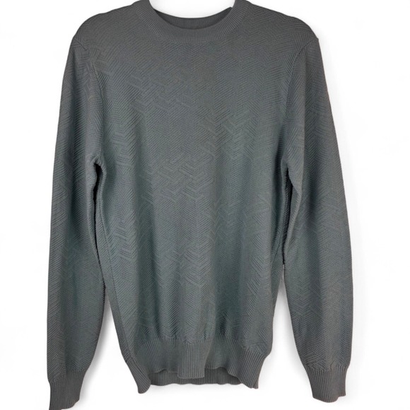 NWT Grafton Teal Textured Knit Crewneck Sweater Women's Size Small - Picture 2 of 9